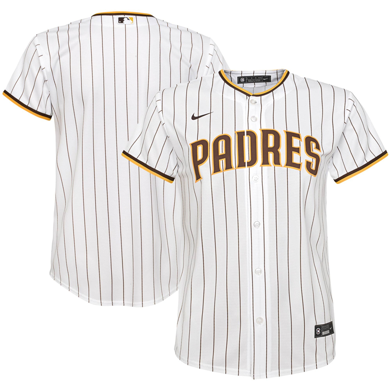 2020 MLB Youth San Diego Padres Nike White Home 2020 Replica Team Jersey 1->youth mlb jersey->Youth Jersey